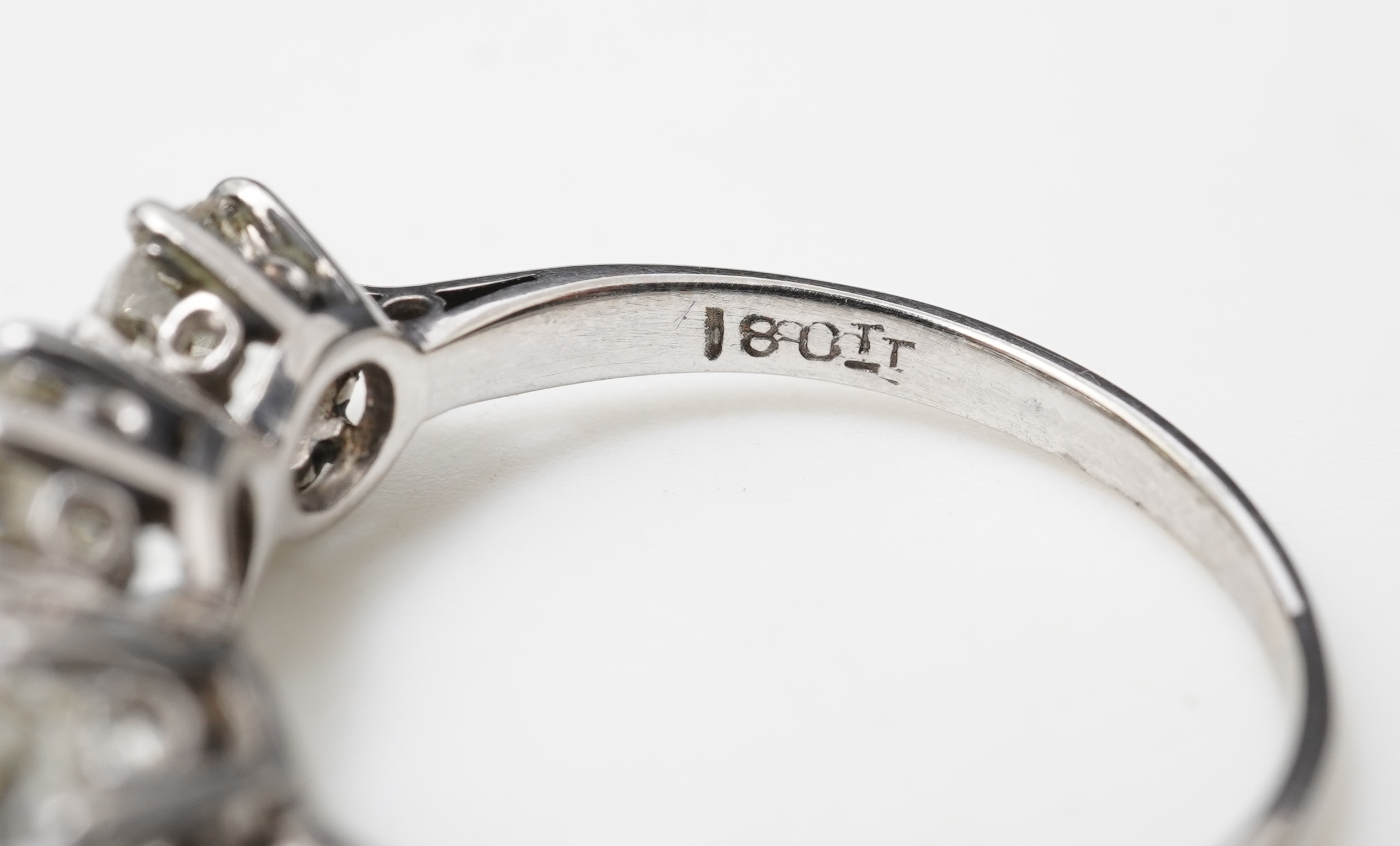 A diamond three-stone ring, early 20th century